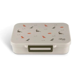 Caserola pentru pranz din tritan cu 4 compartimente, design Dino, Citron