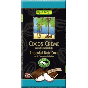 Ciocolata amaruie cu umplutura de crema de cocos ECO, 100g, Rapunzel