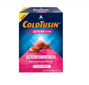 Coldtusin actiune rapida, 20 pastile, Perrigo