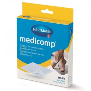 Comprese Medicomp steril, 10x10cm, 5x2 bucati, Hartmann