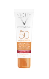 Crema antioxidanta anti-rid 3in1 cu protectie solara pentru fata Capital Soleil SPF50, 50ml, Vichy