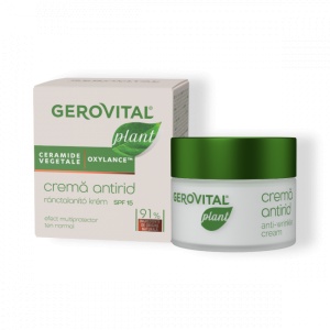 Crema antirid cu ceramide vegetale si Oxylance SPF15, 50ml, 133, Gerovital Plant