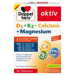D3 + K2 + Calciu + Magneziu, 30 comprimate, Doppelherz