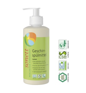 Detergent bio de vase cu lamaie pentru spalare manuala, 300ml, Sonett