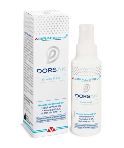 Emulsie fluida spray pentru tratamentului acneei Dorsak, 100ml, Braderm