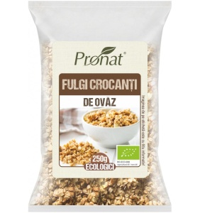 Fulgi crocanti din ovaz eco, 250g, Pronat