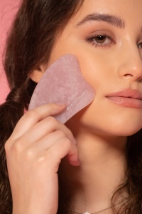 Gua sha din quartz roz, Meloni - Img 3