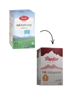 Lapte praf hipoalergenic Lactana HA1, 600g, Topfer - Img 2