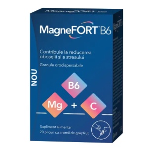 Magnefort B6, 20 plicuri orodispersabile, Biofarm