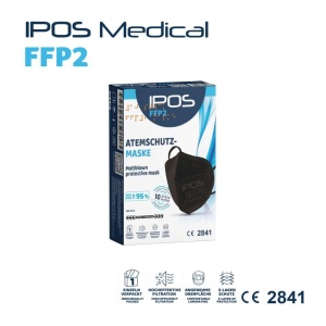 Masca protectie FFP2, negru,cu sistem de prindere,10buc