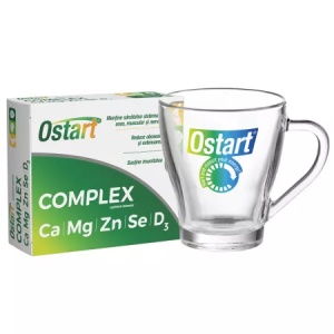 Ostart Complex Ca +Mg +Zn +Se +D3, 30 comprimate + Cana Cadou, Fiterman