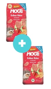 Pachet biscuiti eco cu capsuni, 125g, 2 bucati, Mogli