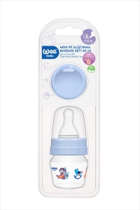 Pahar de plastic cu tetina rotunda pentru bebelusi, 30ml, 778, Wee Baby