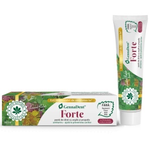 Pasta de dinti GennaDent Forte cu argila si propolis, 80ml, Vivanatura - Img 2