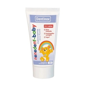 Pasta dinti fara fluor Nenedent Baby, 0-2ani, 50ml, Dentinox