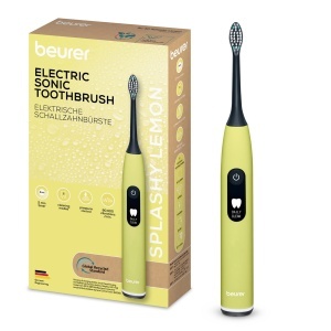 Perie dinti electrica sonica SC50, Splashy Lemon Green Planet, 1 bucata, Beurer