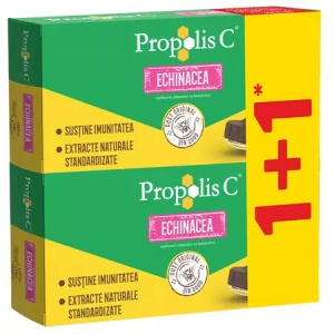 Propolis C cu Echinacea, 30 comprimate de supt, 2 bucati, Fiterman