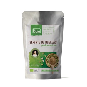 Pudra proteica din seminte de dovleac eco, 125g, OBio