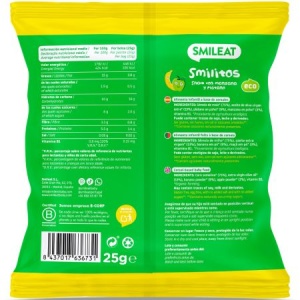 Pufuleti cu ulei de masline, banane si mere Smilitos, +8l, 25g, Smileat - Img 2