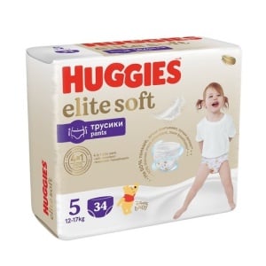 Scutece Elite Soft Pants nr. 5, 12-17kg, 34 bucati, Huggies
