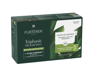 Ser regenerator impotriva caderii parului Triphasic Progressive, 8 flacoane, Rene Furterer