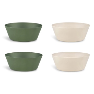 Set de boluri bio Green/Cream, 4 bucati, Citron