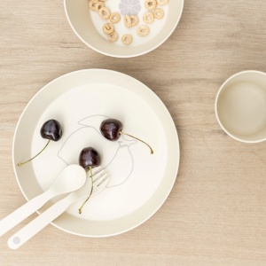 Set pentru hranire cu 4 piese - Lemon Beige, Citron - Img 2