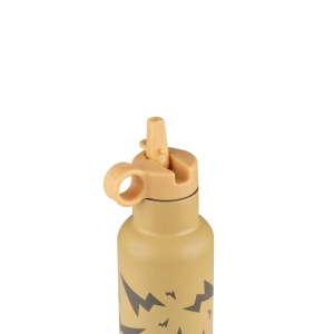 Sticla termos galbena cu pai si design tunet, 750 ml, Citron - Img 3