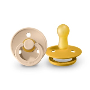 Suzeta Colour latex Vanilla-Mustard 0-6 luni, 120274, 2 bucati, Bibs