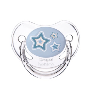 Suzeta ortodontica din silicon Blue Stars 6-18l blue, 22/566, Canpol