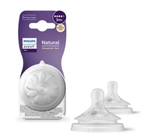 Tetina Natural Response 3m+, 2 bucati, SCY964/02, Avent