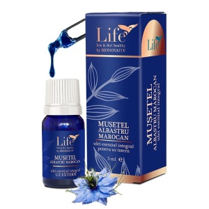 Ulei esential integral de Musetel albastru marocan, 5ml, Bionovativ