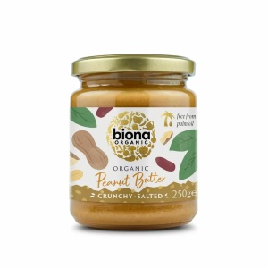 Unt de arahide crunchy cu sare Eco, 250g, Biona