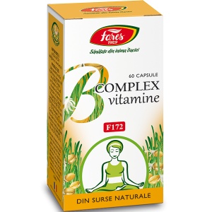 Vitamine naturale B Complex, F172, 60 capsule, Fares - Img 2