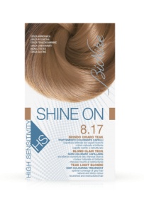 Vopsea tratament pentru par Shine On HS, culoare blond teak deschis 8.17, BioNike