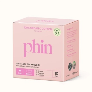 Absorbante de zi din bumbac organic, 10buc, Phin