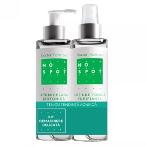 Apa micelara izotonica No Spot, 250ml + Lotiune tonica purifianta No Spot, 250ml, Fiterman