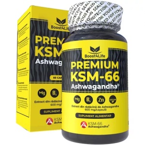 Ashwagandha KSM-66 Premium, 60 capsule vegane, Boost4Life