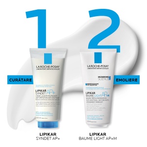 Balsam cu tripla actiune impotriva puseurilor de uscaciune a pielii Lipikar Baume Light AP+M, 200 ml, La Roche-Posay - Img 3