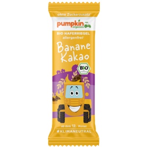 Baton Bio din ovaz cu banana si cacao 12l+, 20g, Pumpkin Organics