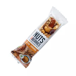 Baton crocant Pecan&Cinnamon cu nuci pecan si scortisoara eco, 30g, Nutsandberries