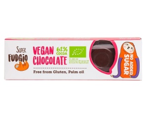 Baton de ciocolata vegana bio, 40g, Super Fudgio