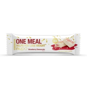 Baton One Meal Cheesecake cu Capsuni, 60g, Nupo