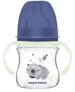 Biberon anticolici gat larg Easy Start Sleepy Koala, blue, 35/236, 120ml, Canpol