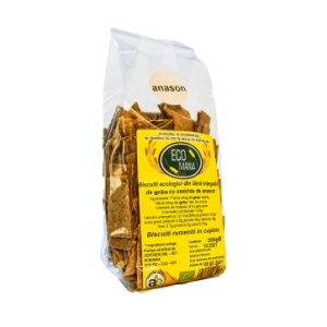 Biscuiti integrali cu anason, 200g, Ecomania