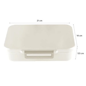 Caserola pentru pranz din tritan cu 4 compartimente, design Dino, Citron - Img 5