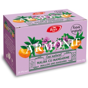 Ceai Armonie cu nalba si mandarine, 20 plicuri, Fares - Img 1