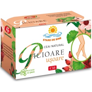 Ceai Picioare usoare, C33, 20 plicuri, Fares