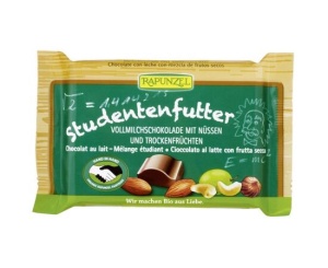 Ciocolata eco cu mix fructe si alune, 100g, Rapunzel