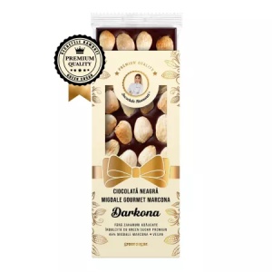 Ciocolata neagra cu migdale Marcona Darkona Secretele Ramonei, 110g, Remedia